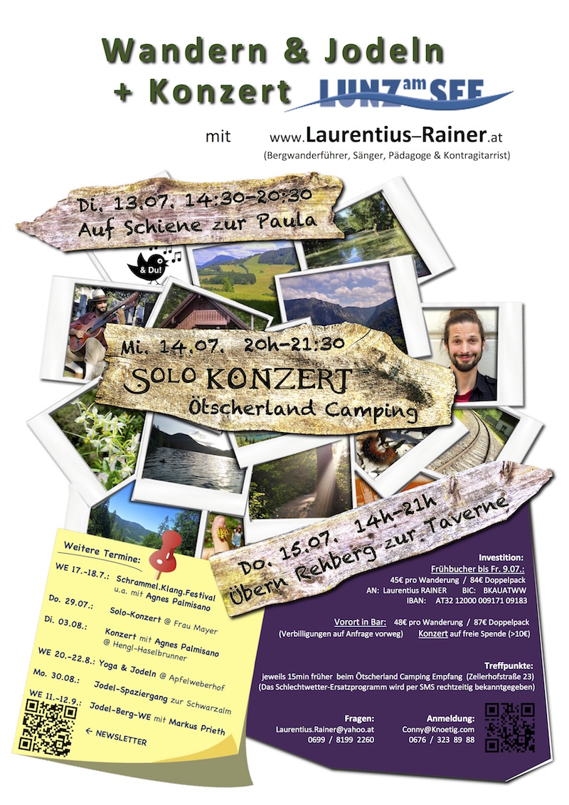 Jodelwanderungen + Konzert in Lunz am See 2021